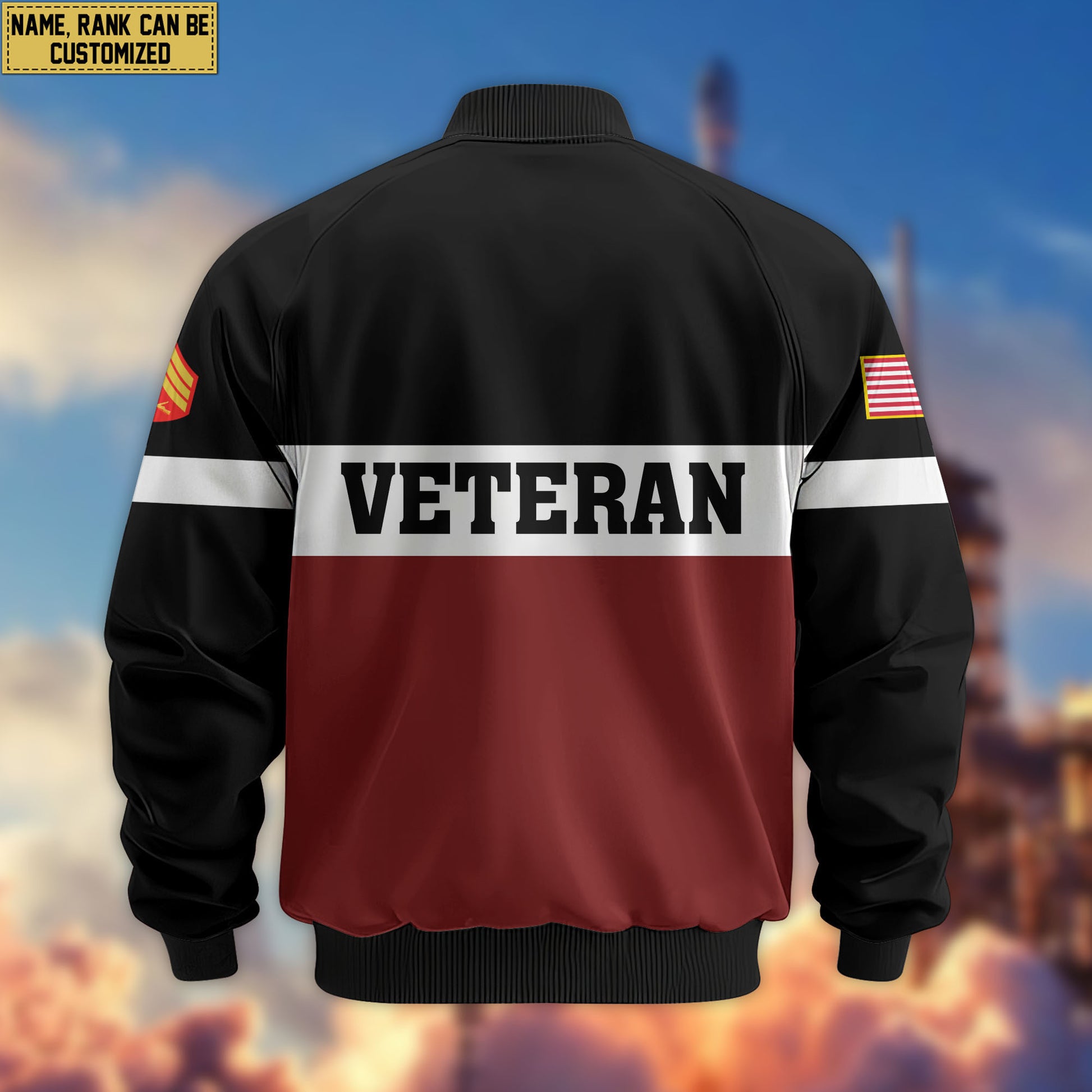 Premium Custom USMC Veteran Bomber Jacket VPVC805303, Gifts For US Marine Veteran, Gifts On Father's Day, Veterans Day.