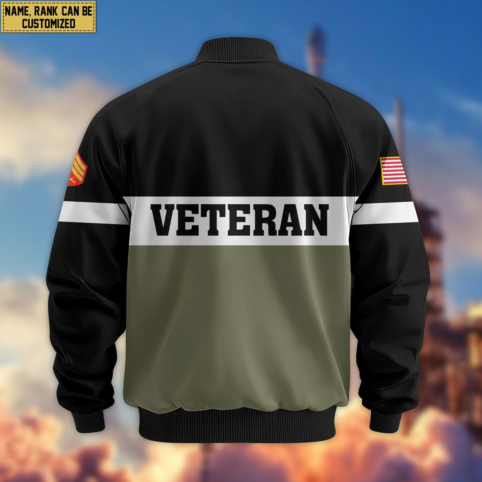Premium Custom USMC Veteran Bomber Jacket VPVC805311, Gifts For US Marine Veteran, Gifts On Father's Day, Veterans Day.