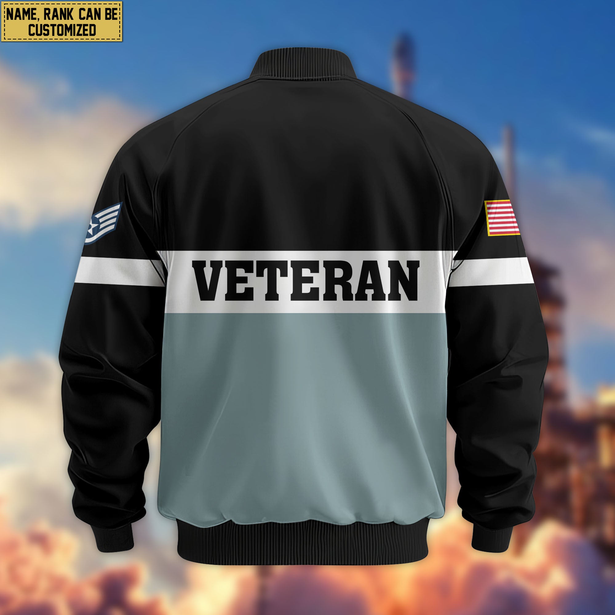 Premium Custom USAF Veteran Bomber Jacket VPVC805304, Gifts For US Air Force Veteran, Gifts On Father's Day, Veterans Day.