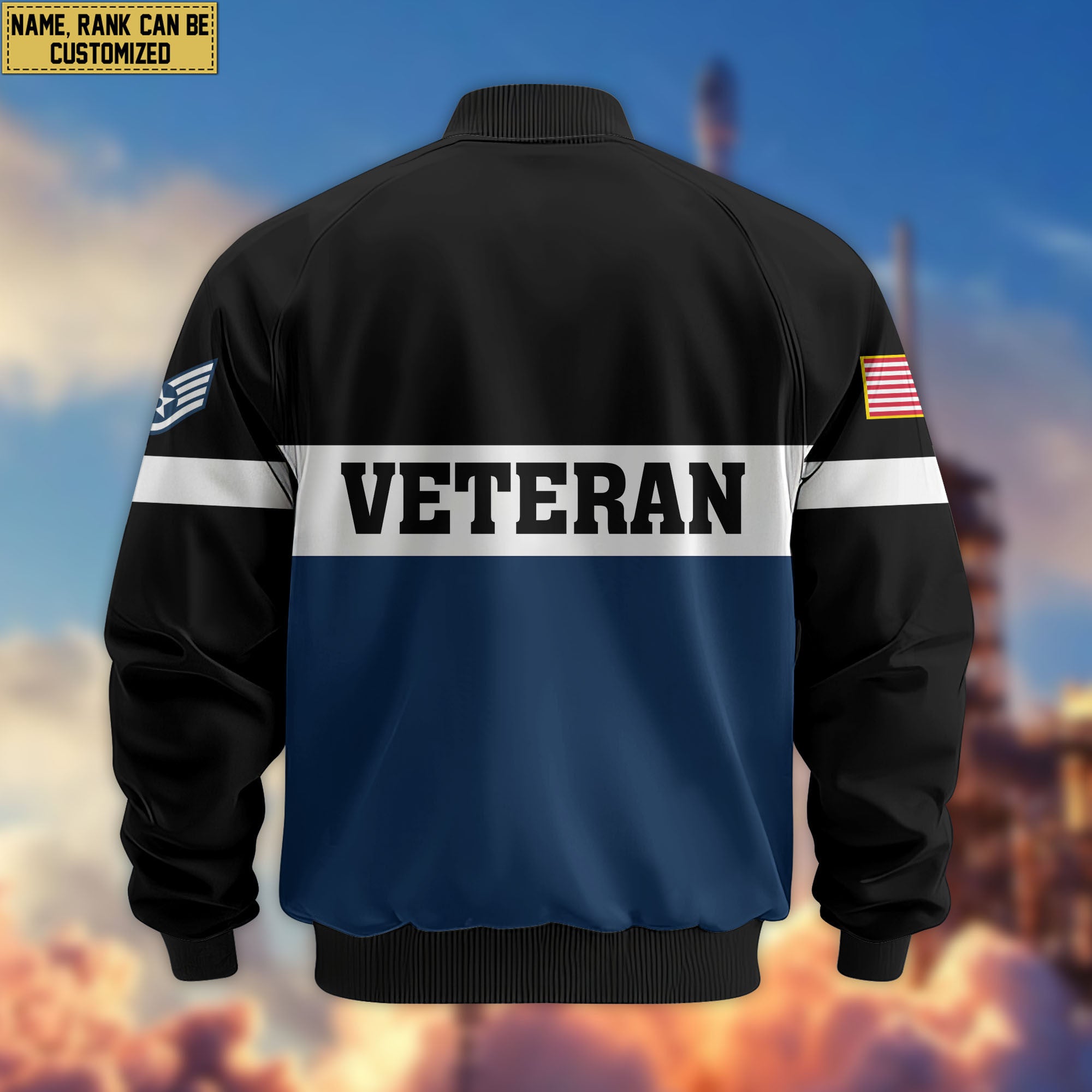 Premium Custom USAF Veteran Bomber Jacket VPVC805312, Gifts For US Air Force Veteran, Gifts On Father's Day, Veterans Day.