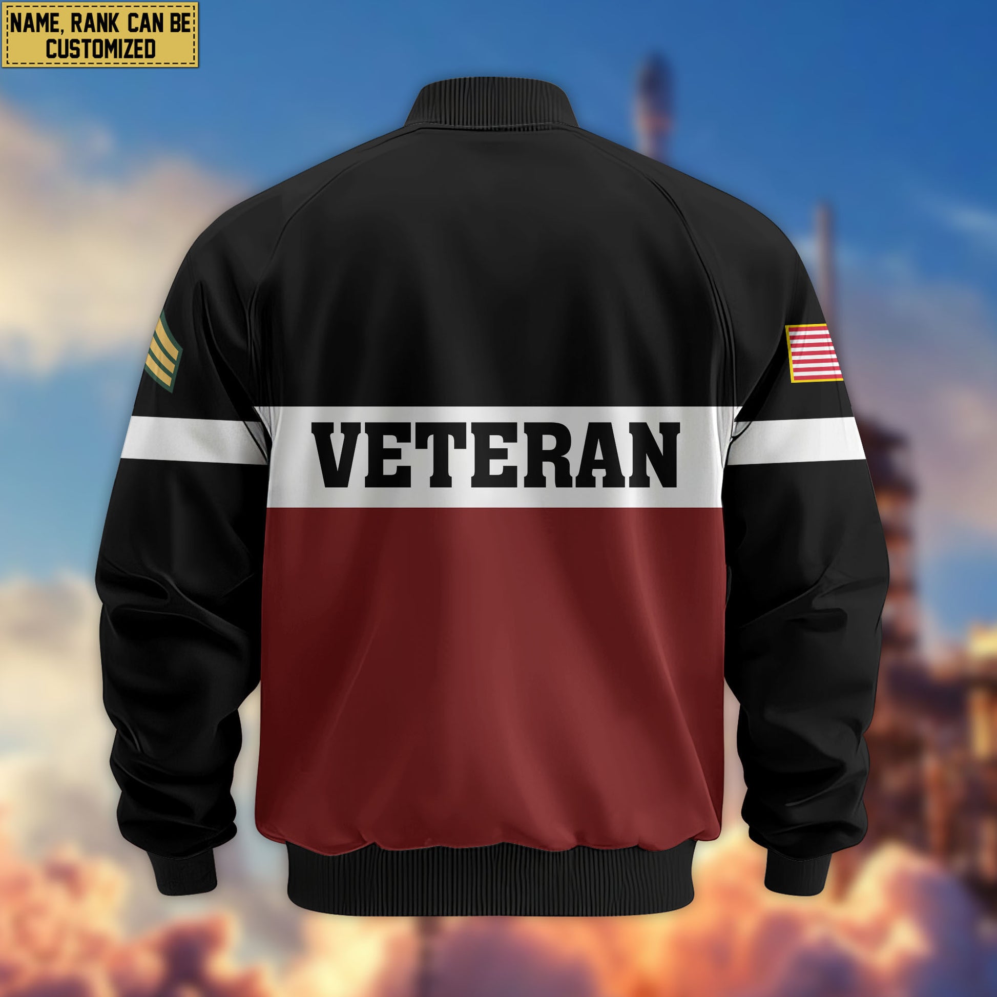 Premium Custom US Veteran Bomber Jacket VPVC805307, Gifts For US Veteran, Gifts On Father's Day, Veterans Day.