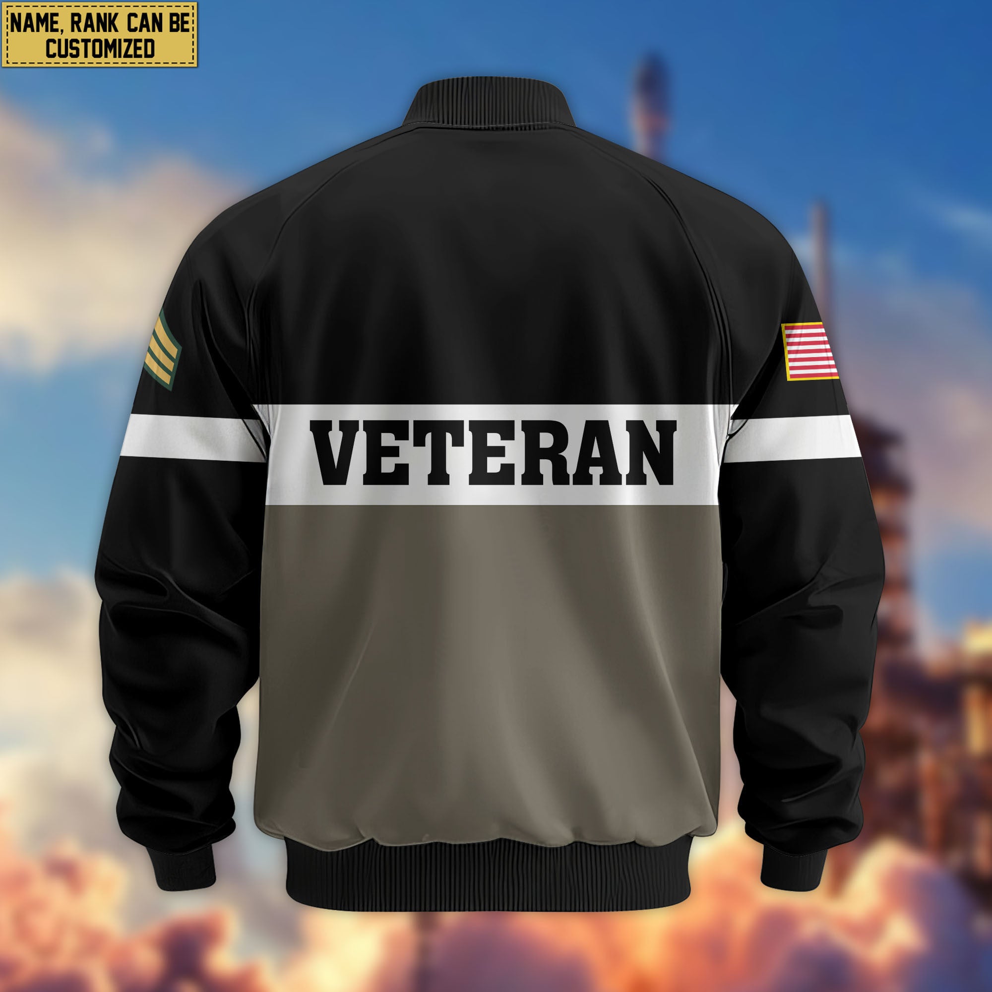 Premium Custom US Army National Guard Veteran Bomber Jacket VPVC805308, Gifts For Army National Guard Veteran, Gifts On Father's Day, Veterans Day.