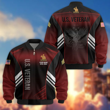 Premium Custom US Veteran Bomber Jacket VPVC805407, Gifts For US Veteran, Gifts On Father's Day, Veterans Day.
