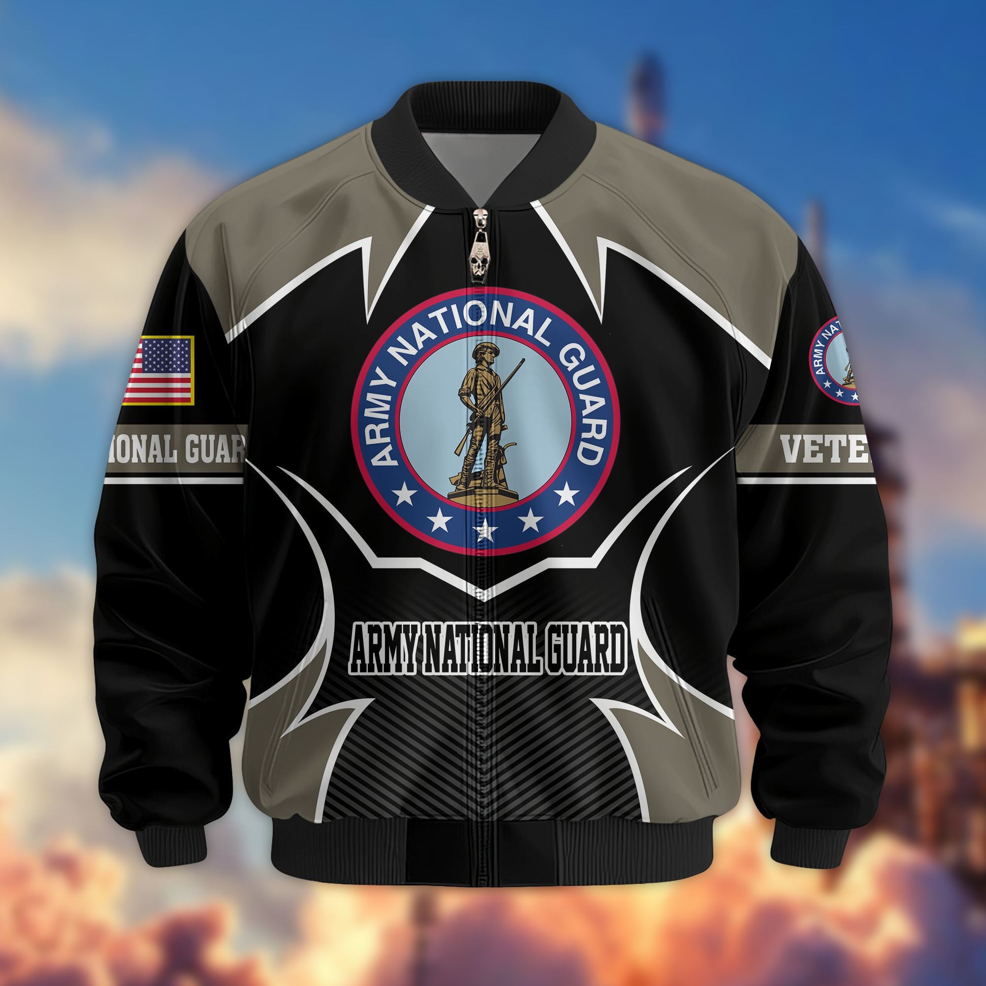 Premium US Veterans Bomber Jacket BPHN270811, Gifts For US Veterans, Gifts On Father's Day, Veterans Day.