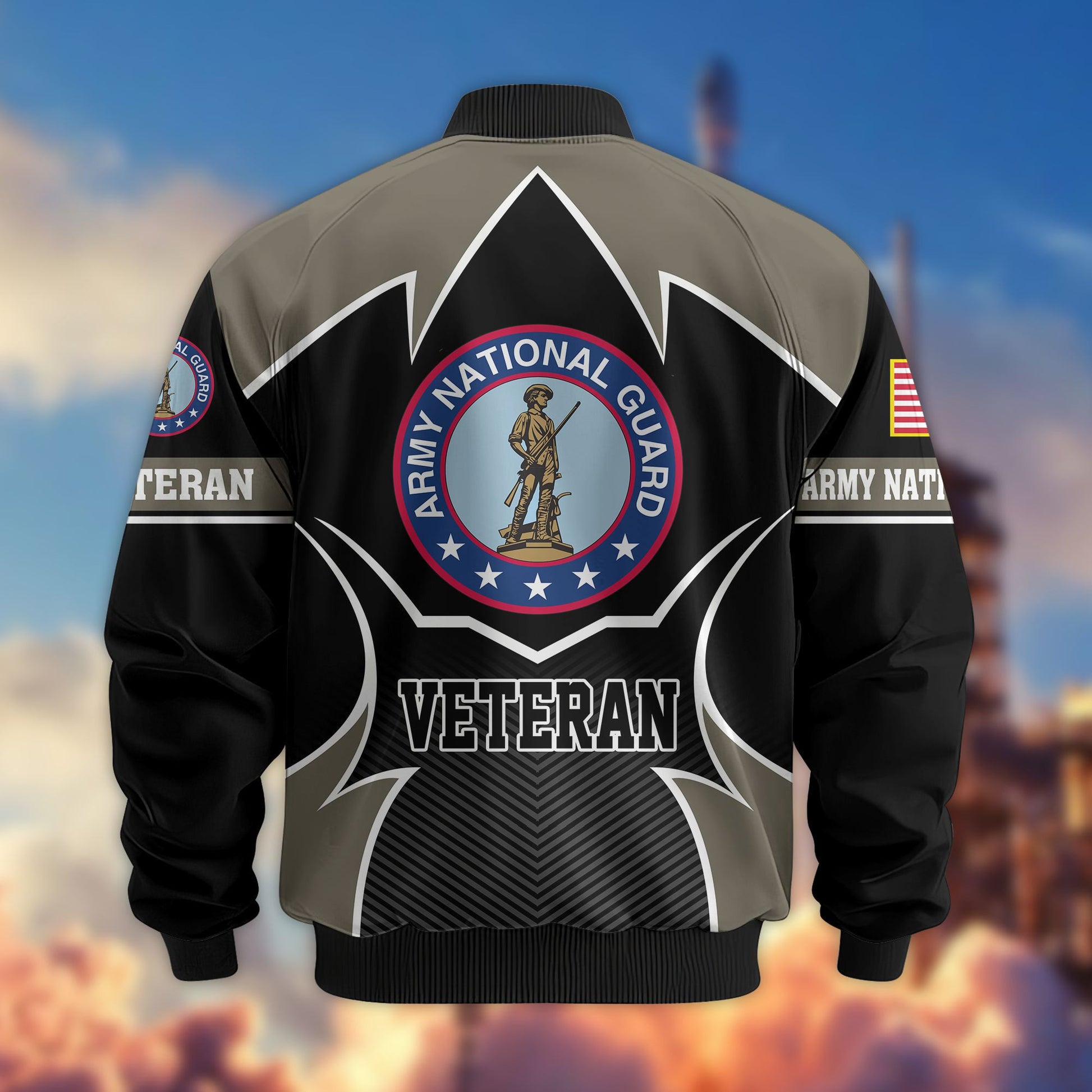 Premium US Veterans Bomber Jacket BPHN270811, Gifts For US Veterans, Gifts On Father's Day, Veterans Day.