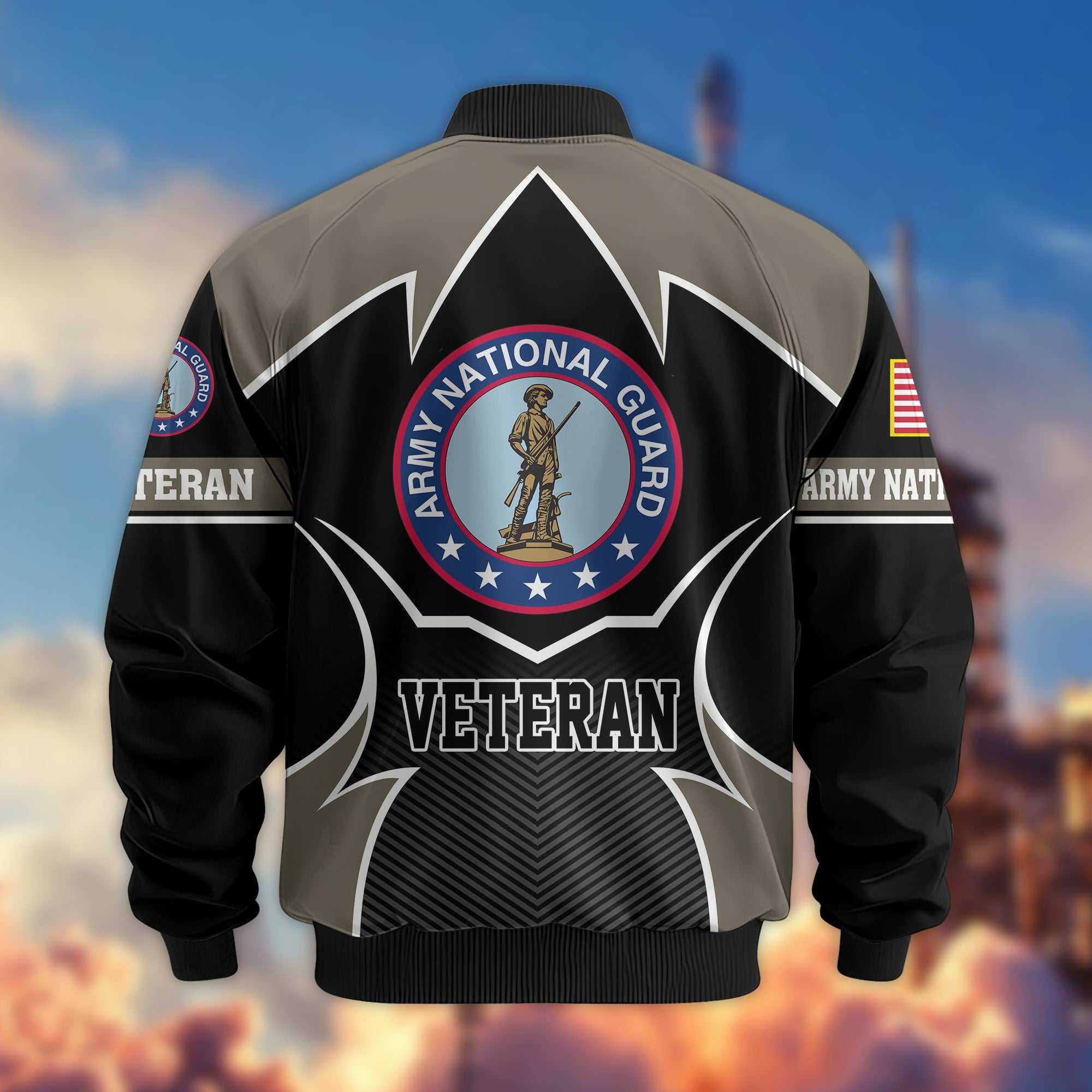 Premium US Veterans Bomber Jacket BPHN270811, Gifts For US Veterans, Gifts On Father's Day, Veterans Day.