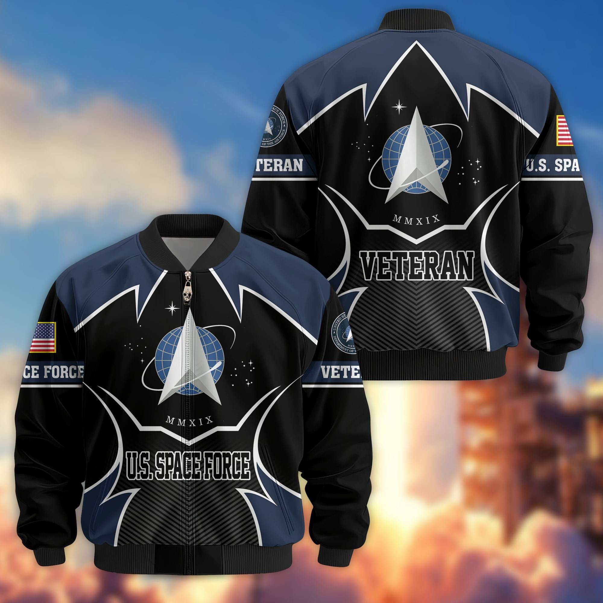 Premium US Veterans Bomber Jacket BPHN270811, Gifts For US Veterans, Gifts On Father's Day, Veterans Day.