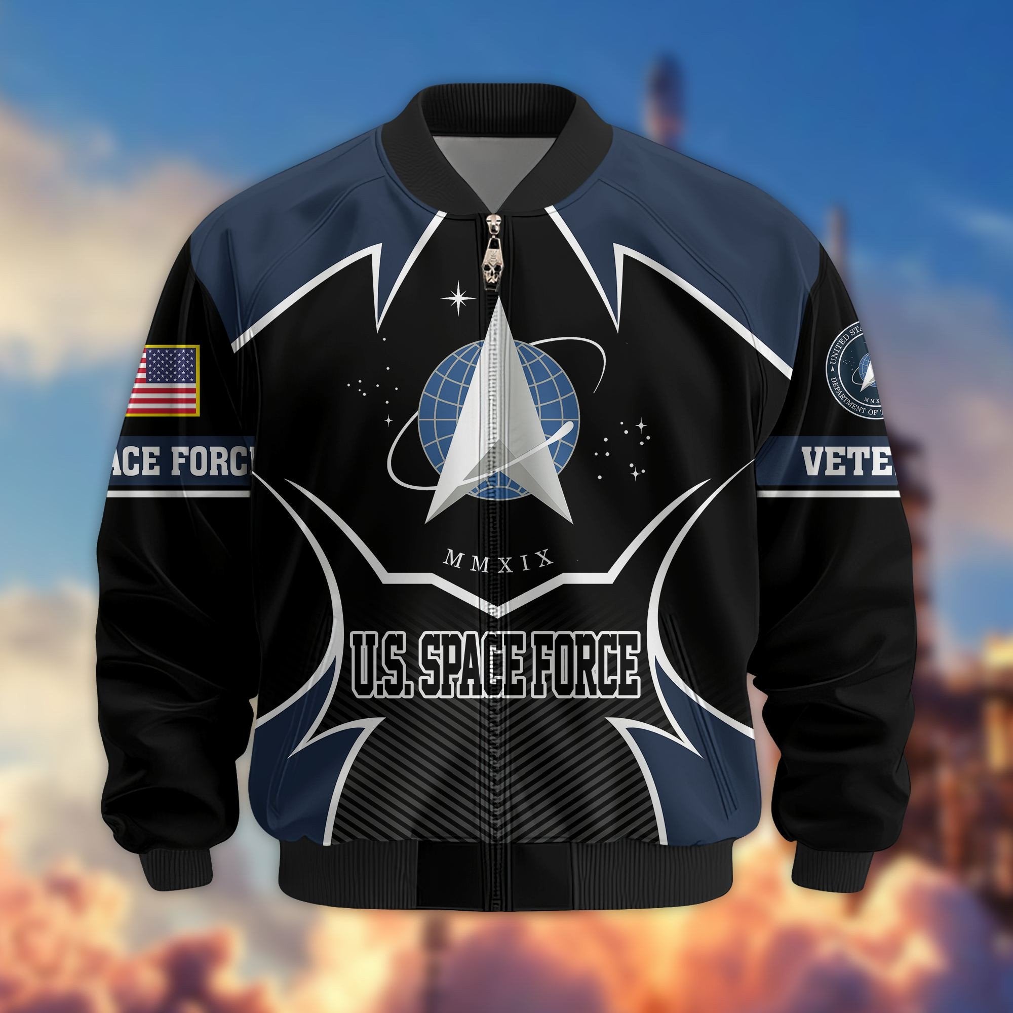 Premium US Veterans Bomber Jacket BPHN270811, Gifts For US Veterans, Gifts On Father's Day, Veterans Day.