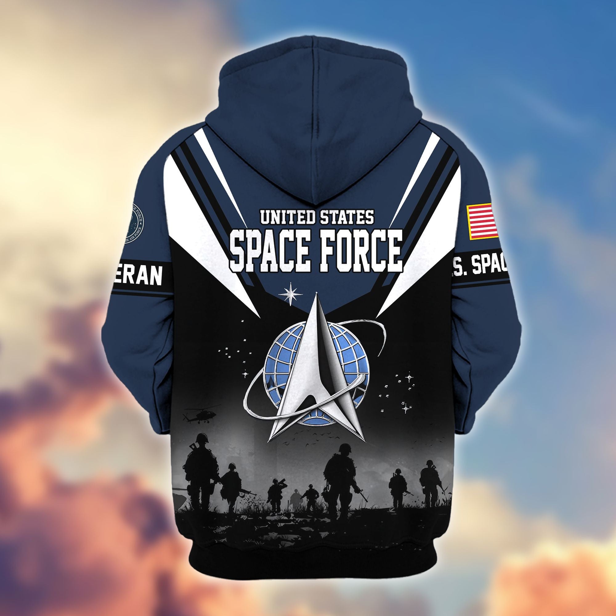 Premium US Veterans Zip Hoodie BPHN011012, Gifts For US Veterans, Gifts On Father's Day, Veterans Day.