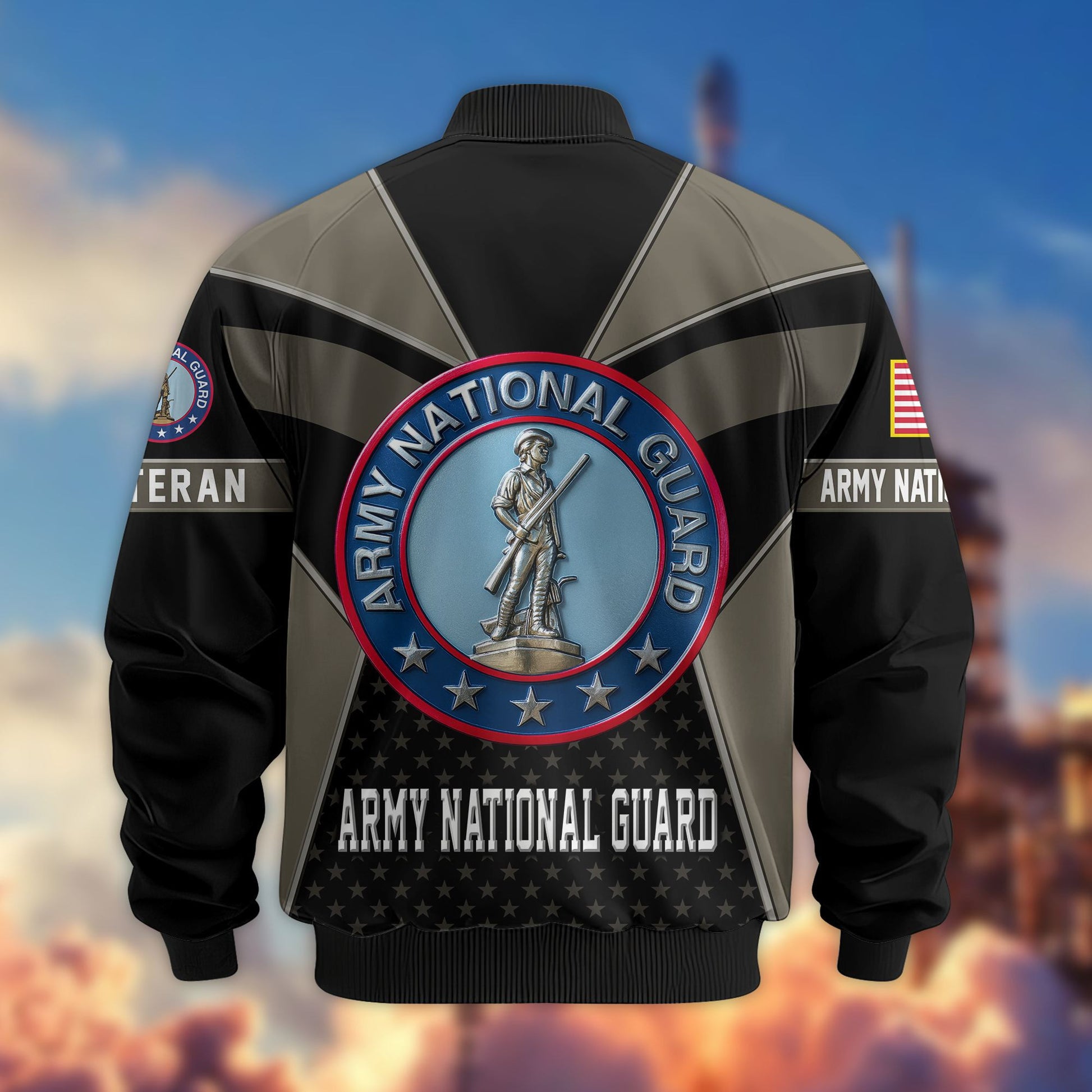 Premium US Veterans Bomber Jacket BPHN190813, Gifts For US Veterans, Gifts On Father's Day, Veterans Day.
