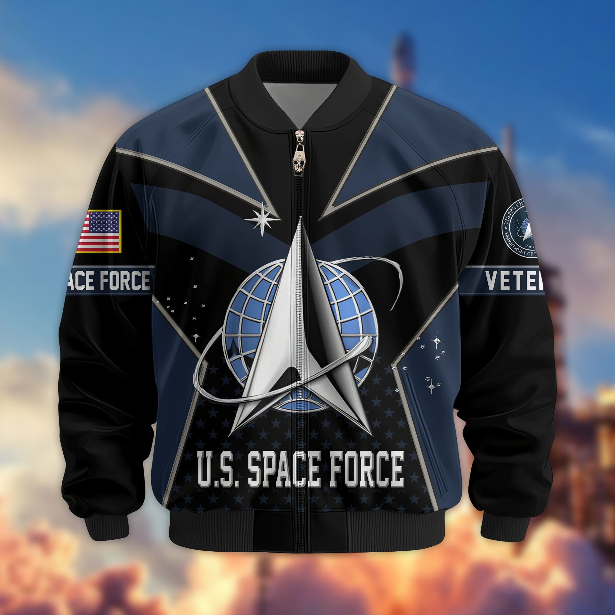 Premium US Veterans Bomber Jacket BPHN190813, Gifts For US Veterans, Gifts On Father's Day, Veterans Day.