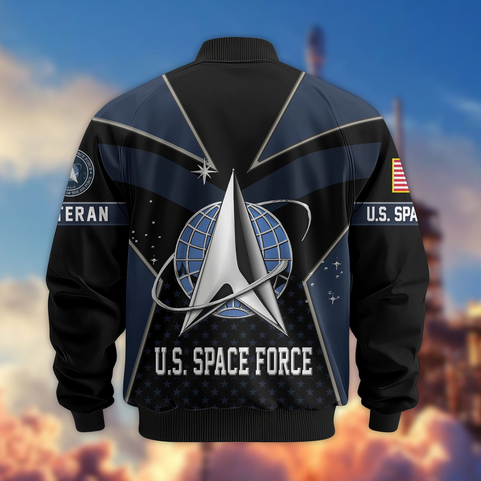 Premium US Veterans Bomber Jacket BPHN190813, Gifts For US Veterans, Gifts On Father's Day, Veterans Day.
