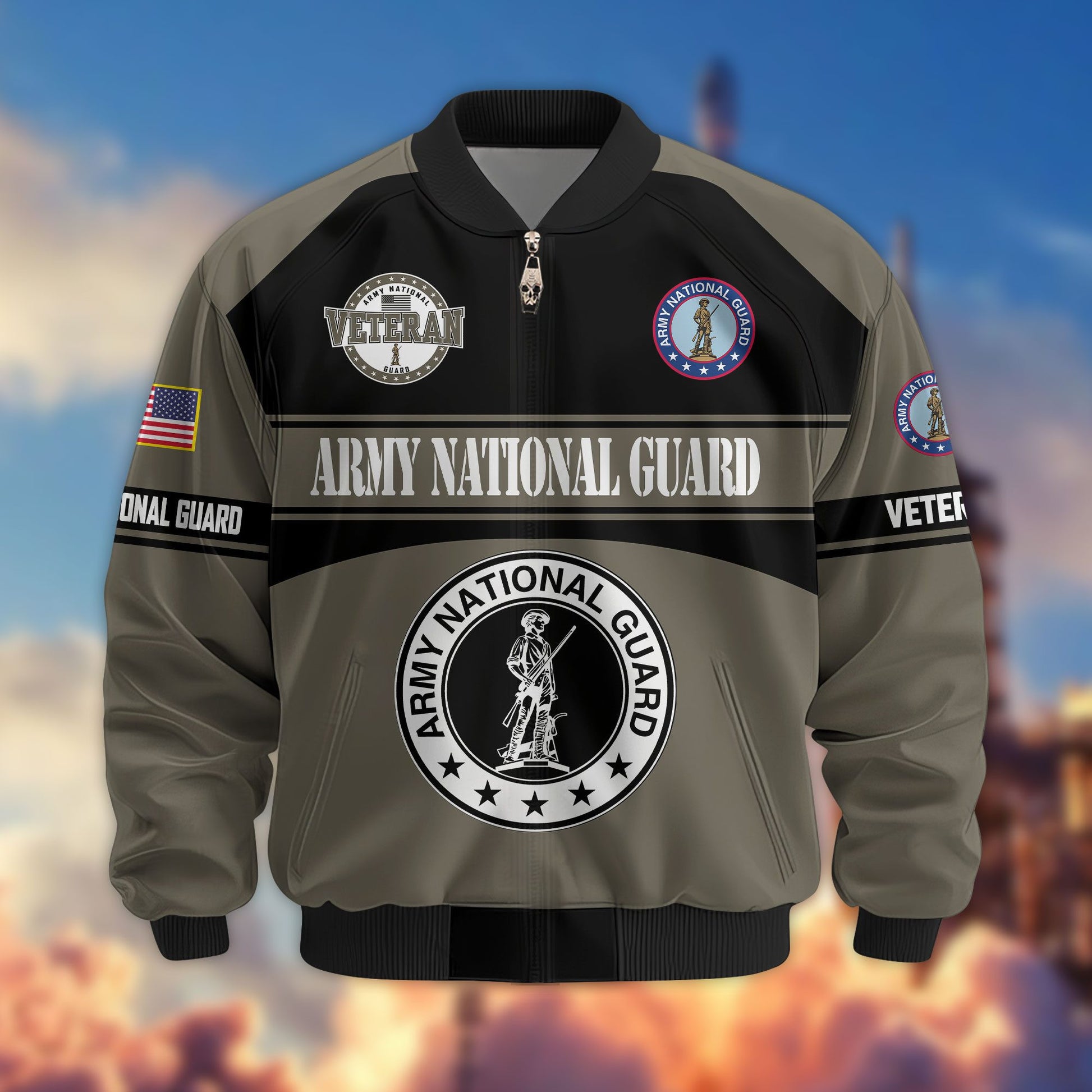 Premium US Veterans Bomber Jacket ATTN270821, Gifts For US Veterans, Gifts On Father's Day, Veterans Day.