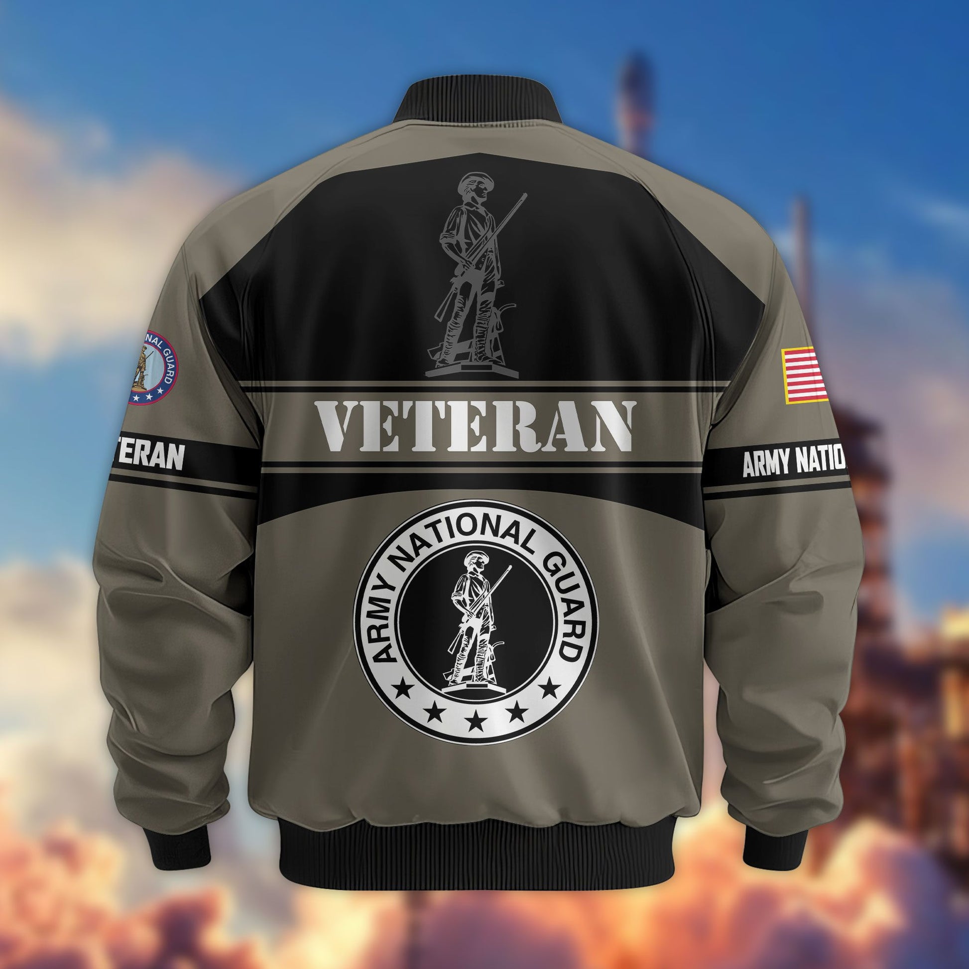 Premium US Veterans Bomber Jacket ATTN270821, Gifts For US Veterans, Gifts On Father's Day, Veterans Day.