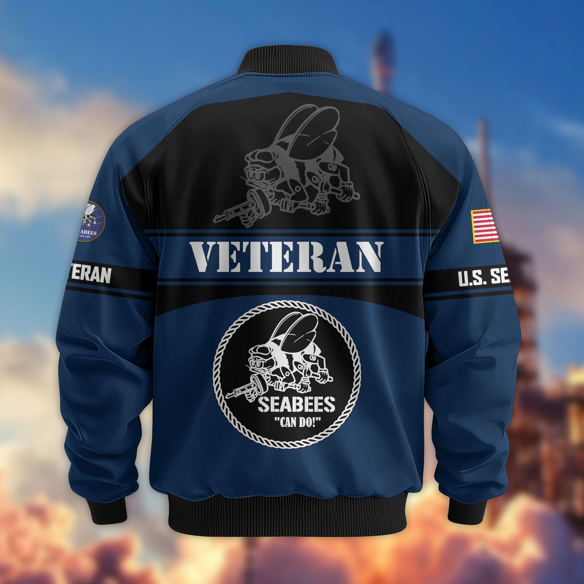 Premium US Veterans Bomber Jacket ATTN270821, Gifts For US Veterans, Gifts On Father's Day, Veterans Day.