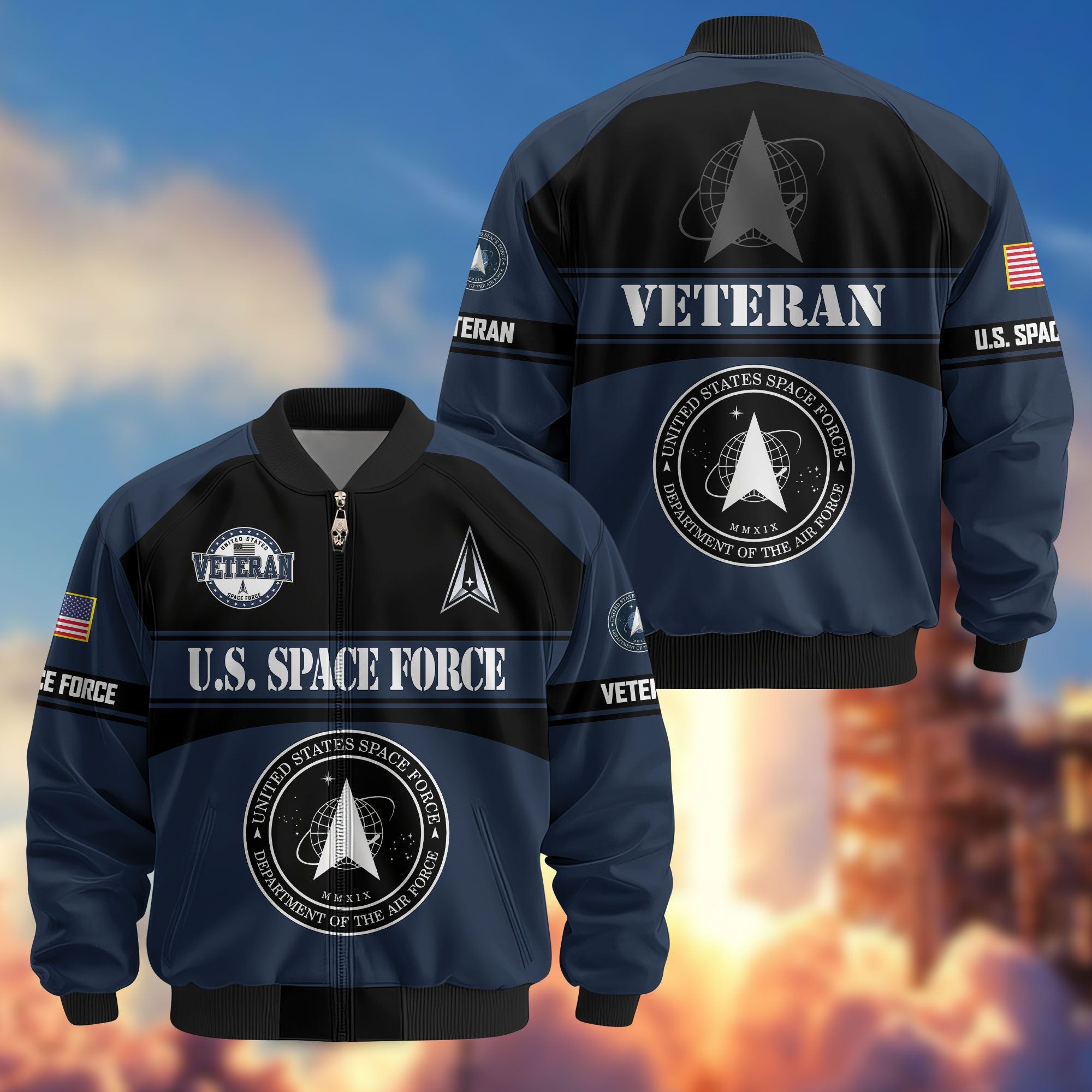 Premium US Veterans Bomber Jacket ATTN270821, Gifts For US Veterans, Gifts On Father's Day, Veterans Day.