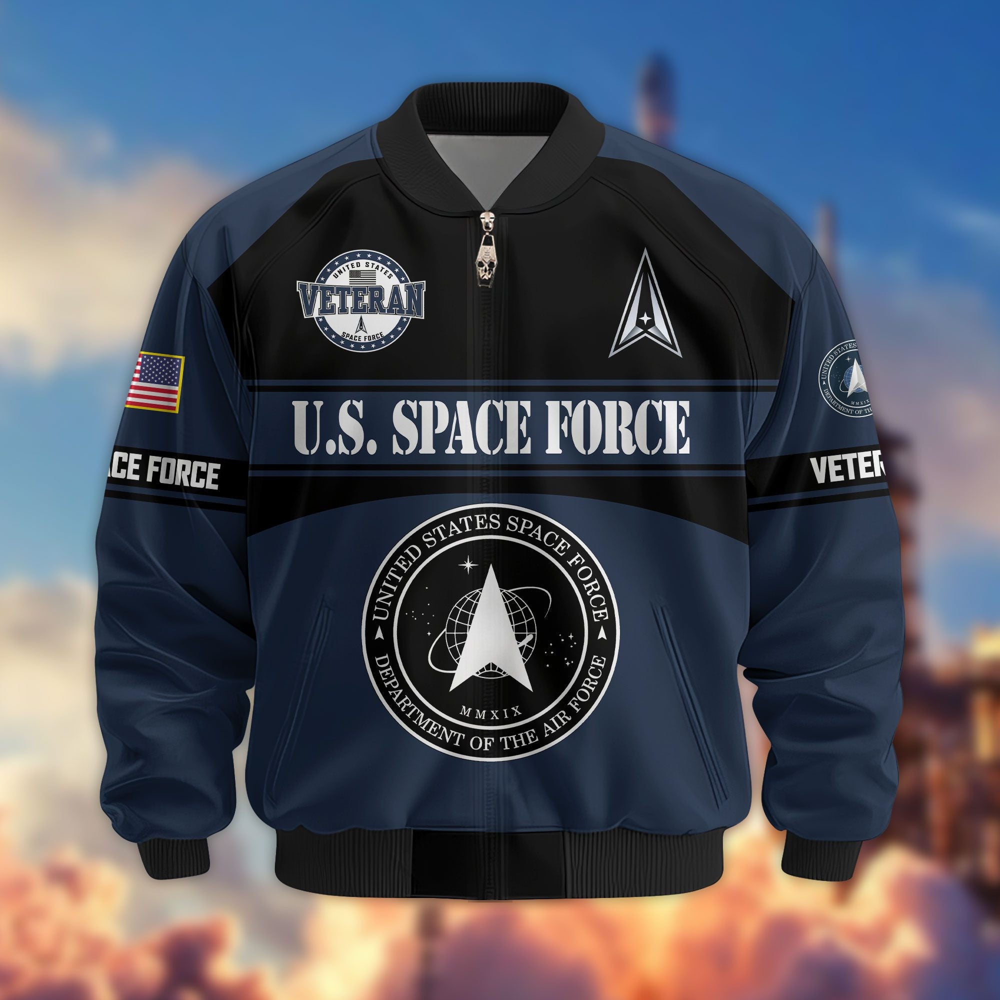Premium US Veterans Bomber Jacket ATTN270821, Gifts For US Veterans, Gifts On Father's Day, Veterans Day.