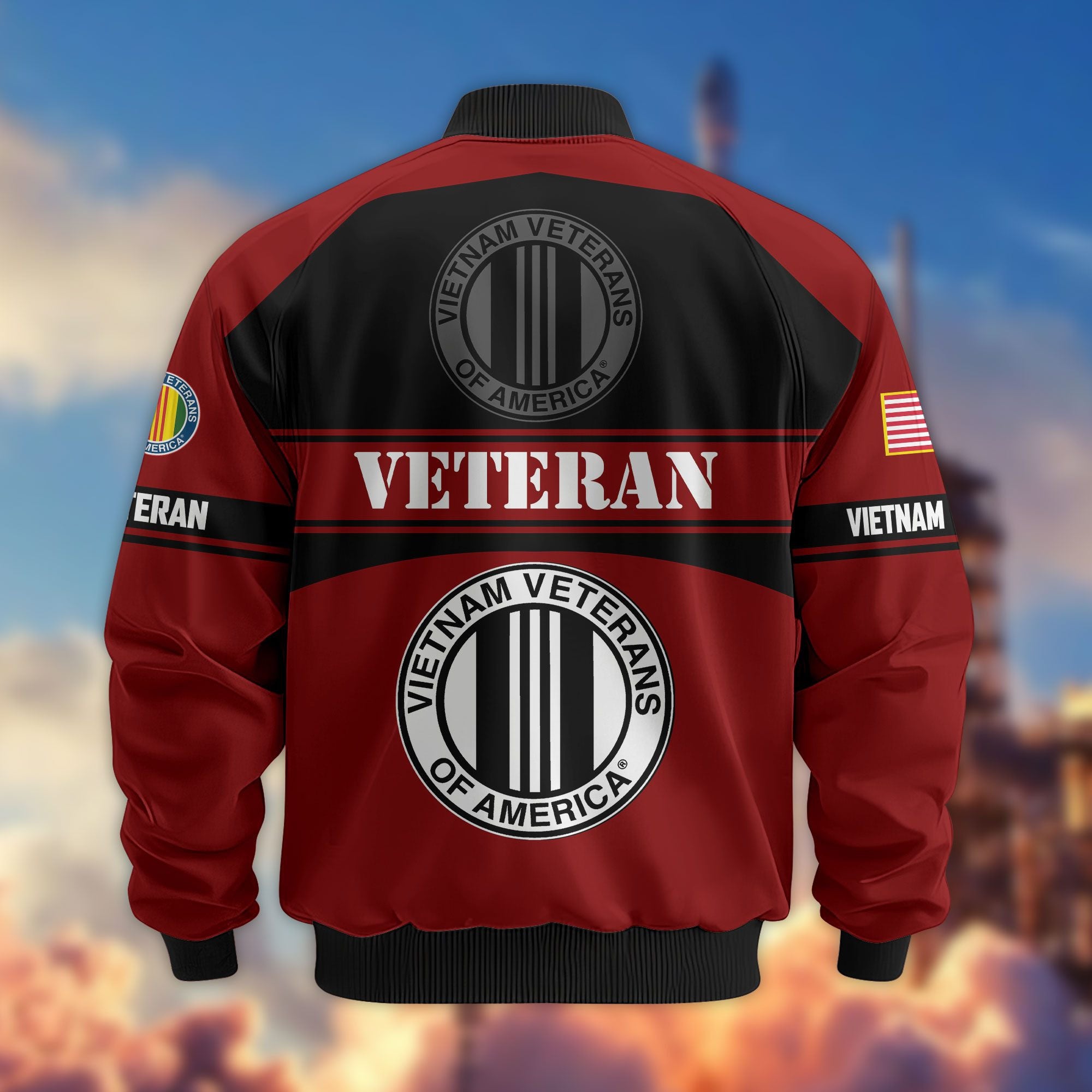 Premium US Veterans Bomber Jacket ATTN270821, Gifts For US Veterans, Gifts On Father's Day, Veterans Day.