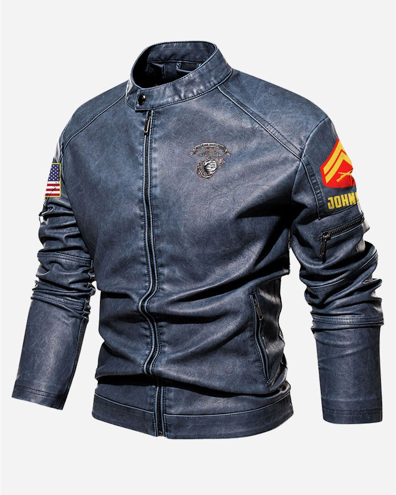 Premium Custom USMC Leather Jacket VPVC702346, Gifts For Marine Veteran, Gifts On Father's Day, Veterans Day.