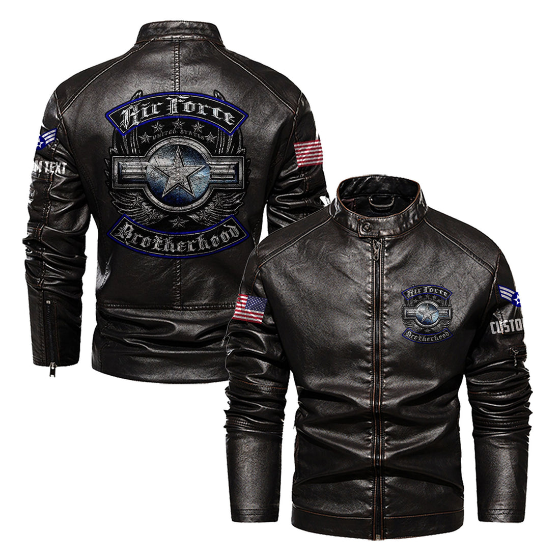 Premium Custom USAF Leather Jacket VPVC702350, Gifts For Air Force Veteran, Gifts On Father's Day, Veterans Day.