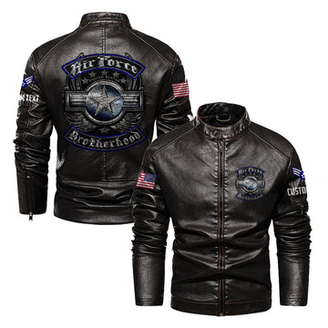 Premium Custom USAF Leather Jacket VPVC702350, Gifts For Air Force Veteran, Gifts On Father's Day, Veterans Day.