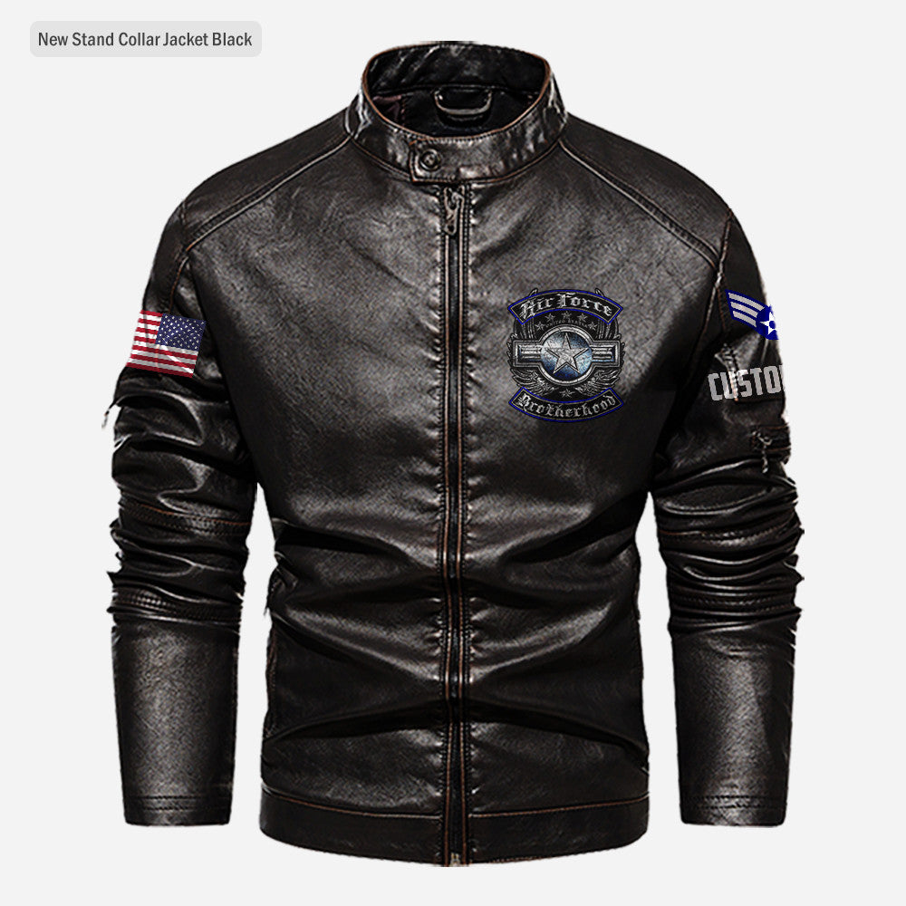 Premium Custom USAF Leather Jacket VPVC702350, Gifts For Air Force Veteran, Gifts On Father's Day, Veterans Day.