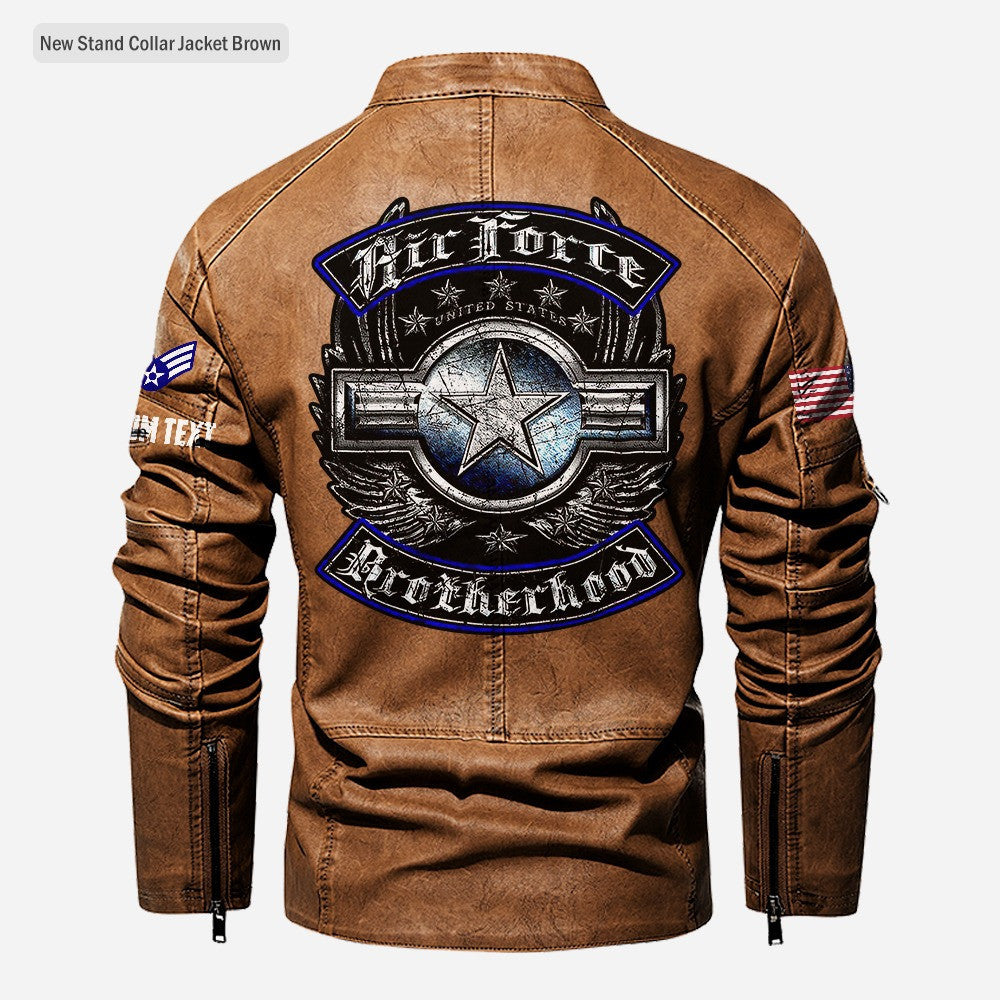 Premium Custom USAF Leather Jacket VPVC702351, Gifts For Air Force Veteran, Gifts On Father's Day, Veterans Day.