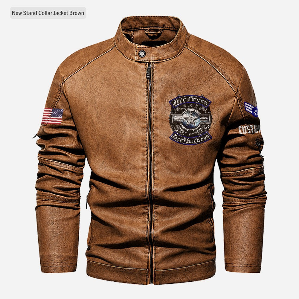Premium Custom USAF Leather Jacket VPVC702351, Gifts For Air Force Veteran, Gifts On Father's Day, Veterans Day.