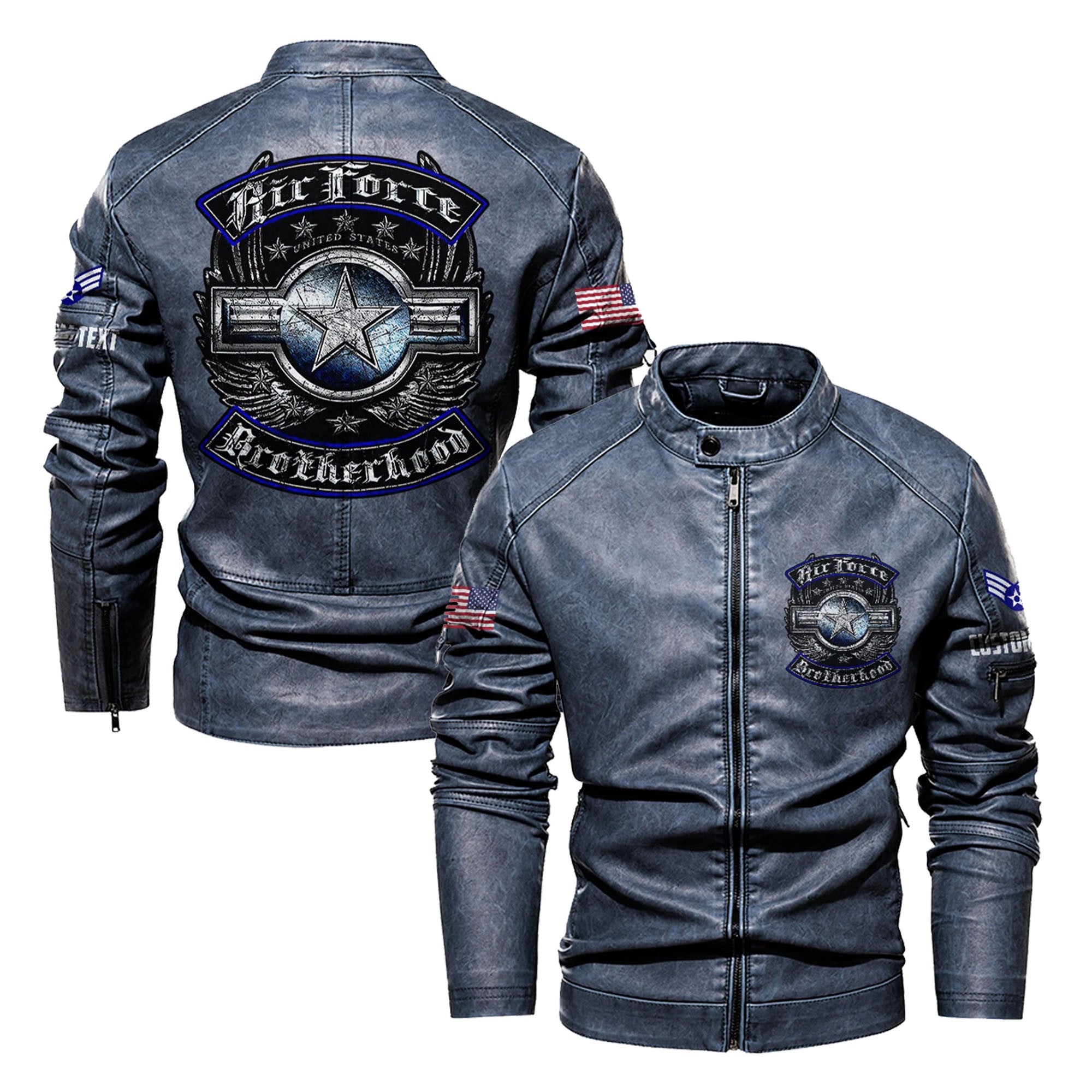 Premium Custom USAF Leather Jacket VPVC702352, Gifts For Air Force Veteran, Gifts On Father's Day, Veterans Day.
