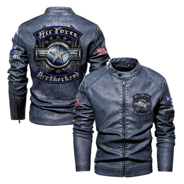 Premium Custom USAF Leather Jacket VPVC702352, Gifts For Air Force Veteran, Gifts On Father's Day, Veterans Day.
