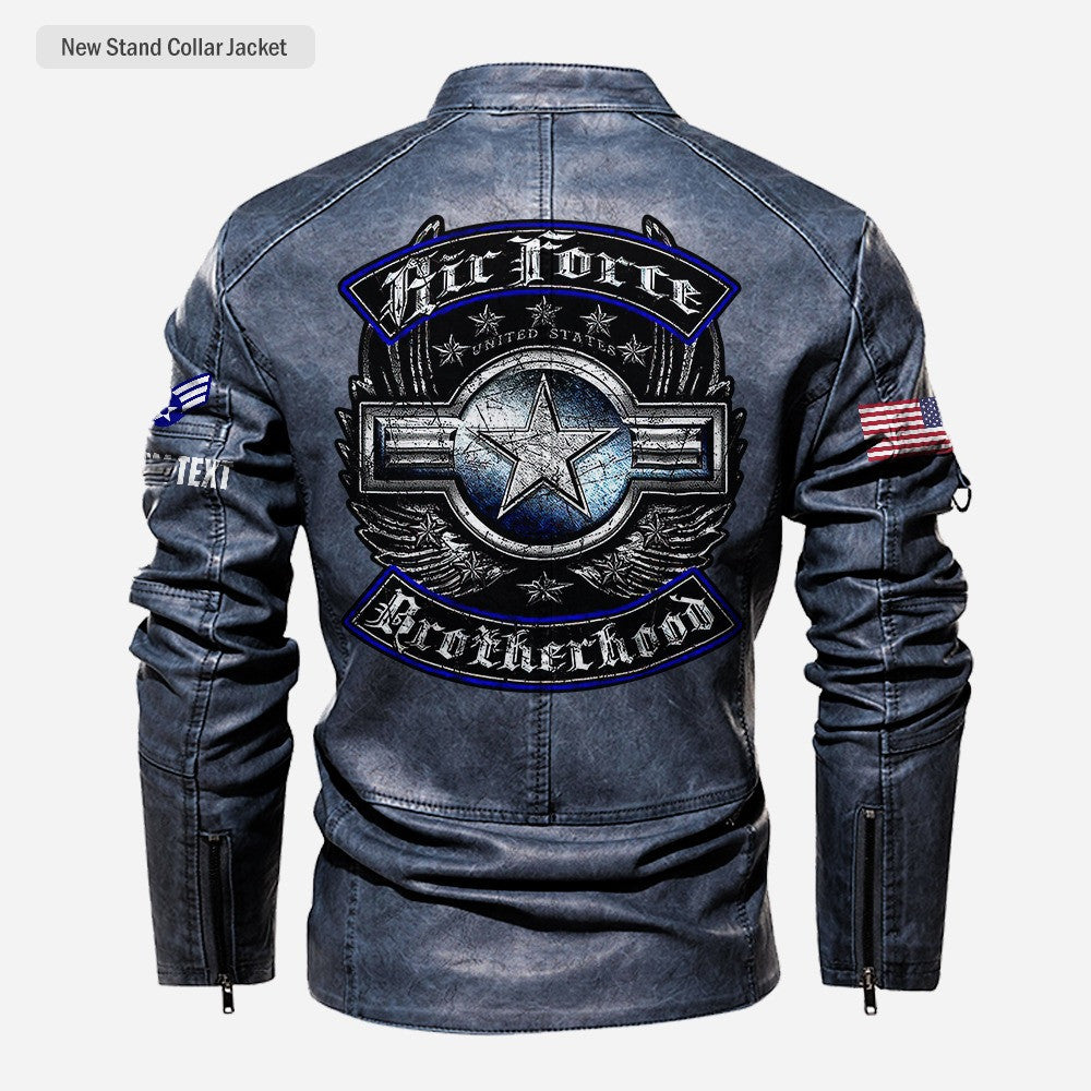 Premium Custom USAF Leather Jacket VPVC702352, Gifts For Air Force Veteran, Gifts On Father's Day, Veterans Day.