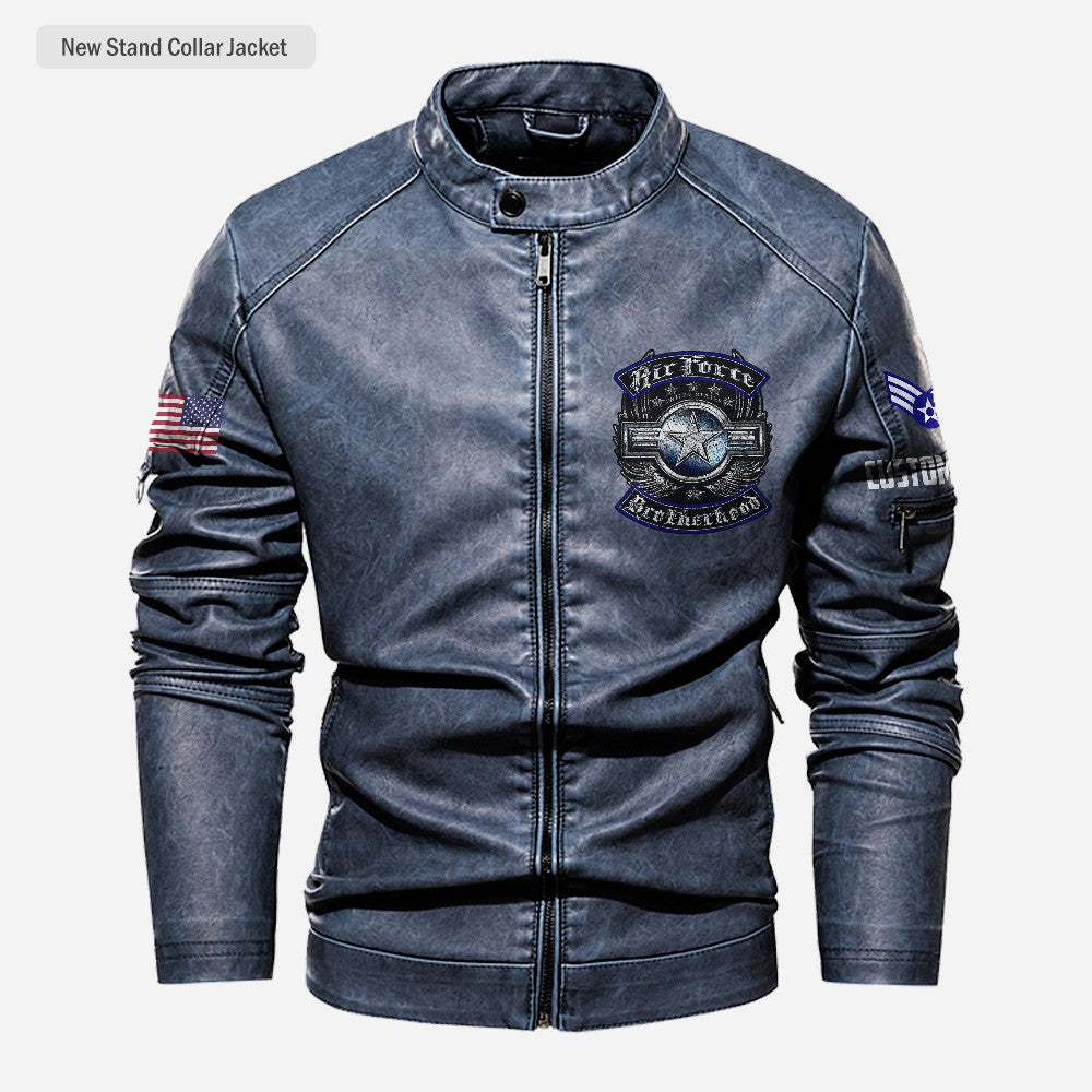 Premium Custom USAF Leather Jacket VPVC702352, Gifts For Air Force Veteran, Gifts On Father's Day, Veterans Day.