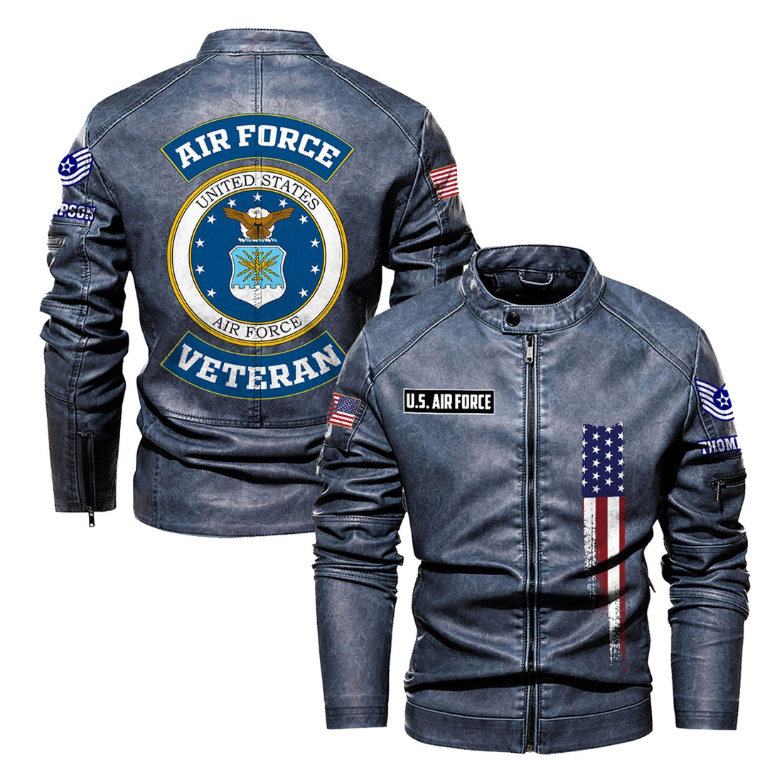 Premium Custom USAF Veteran Leather Jacket VPVC702367, Gifts For Air Force Veteran, Gifts On Father's Day, Veterans Day.