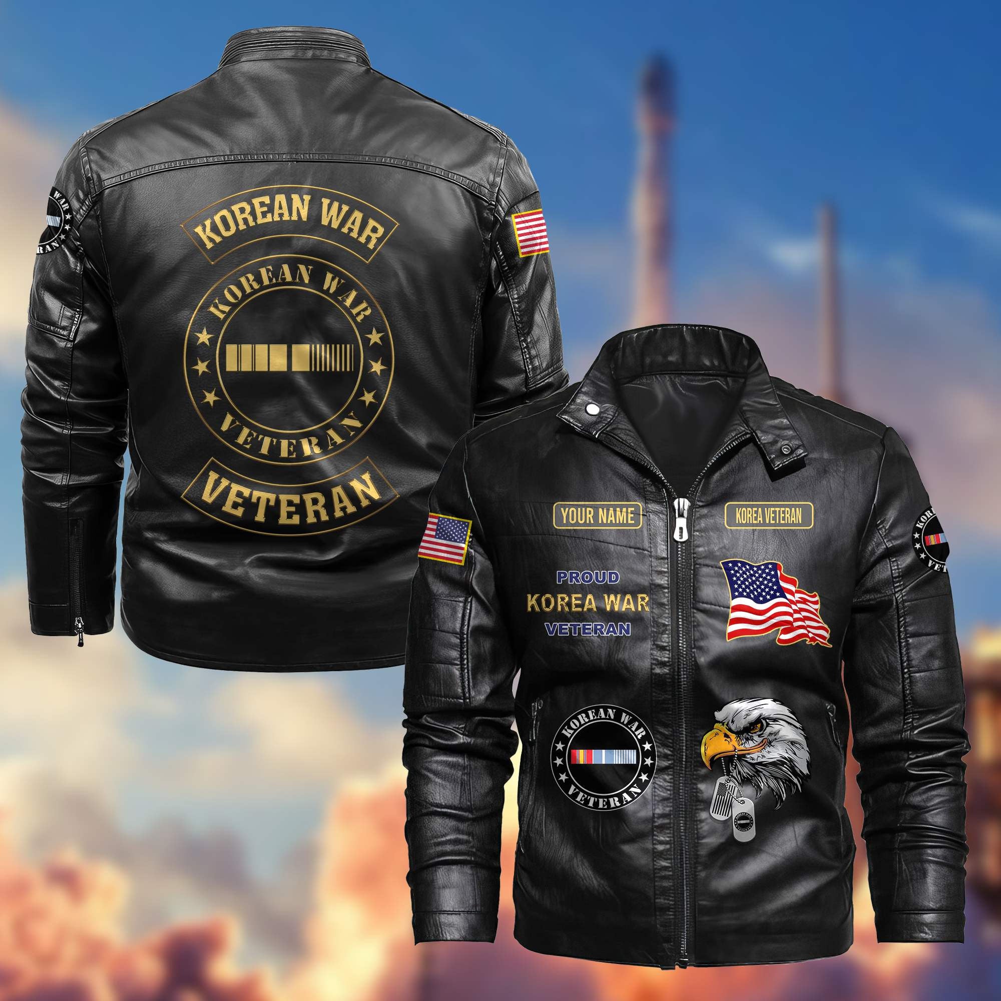 Premium Personalized Korean War Veteran Leather Jackets BPVC131012