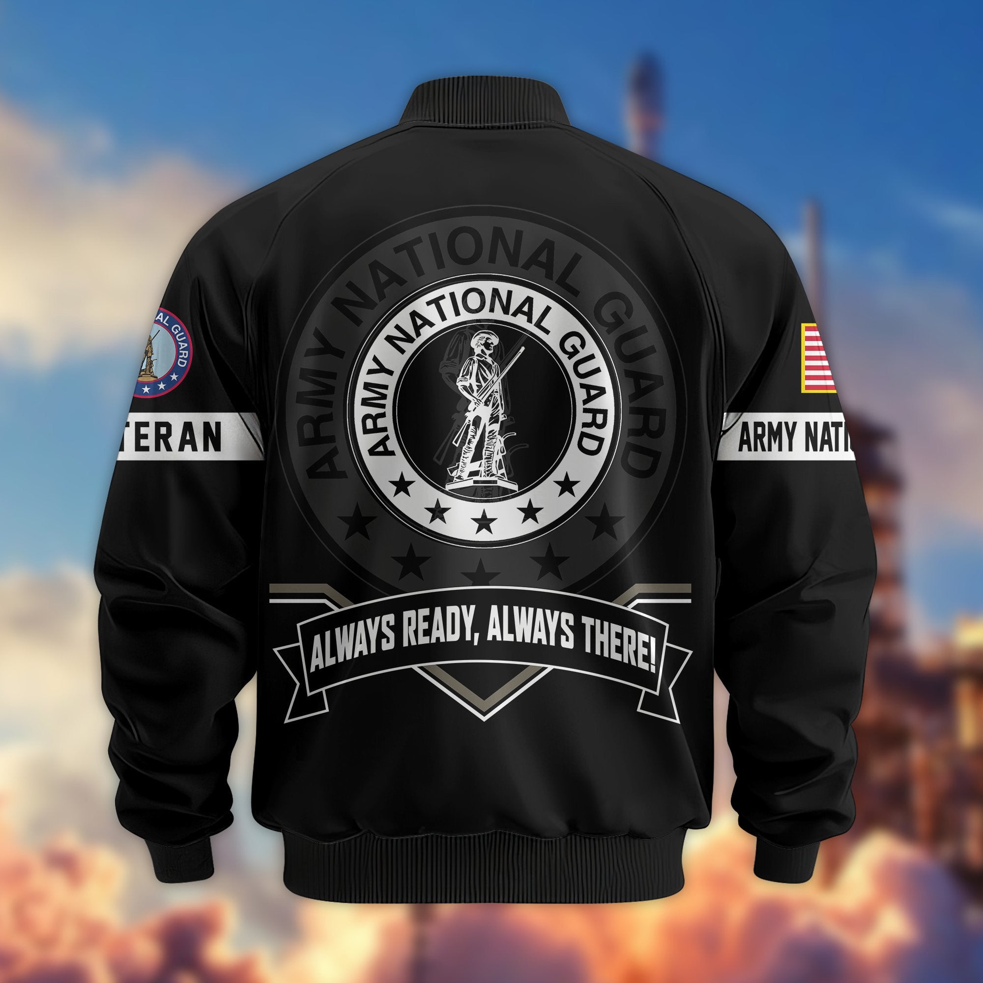 Premium US Veterans Bomber Jacket BPHN011013, Gifts For US Veterans, Gifts On Father's Day, Veterans Day.