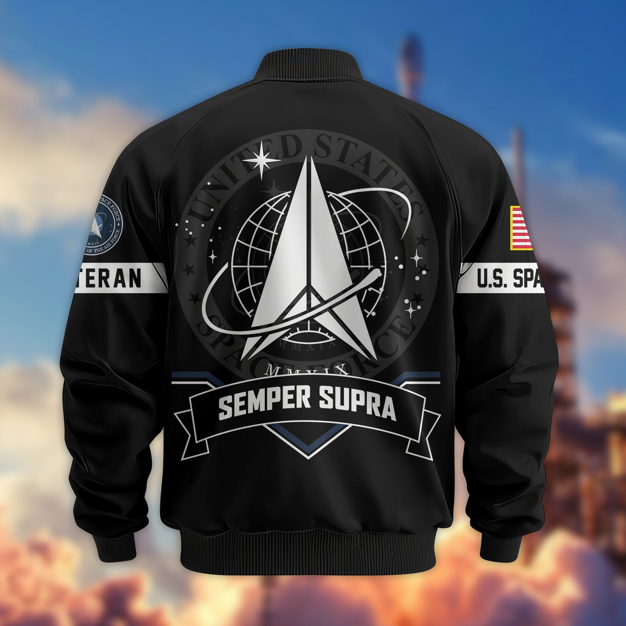 Premium US Veterans Bomber Jacket BPHN011013, Gifts For US Veterans, Gifts On Father's Day, Veterans Day.