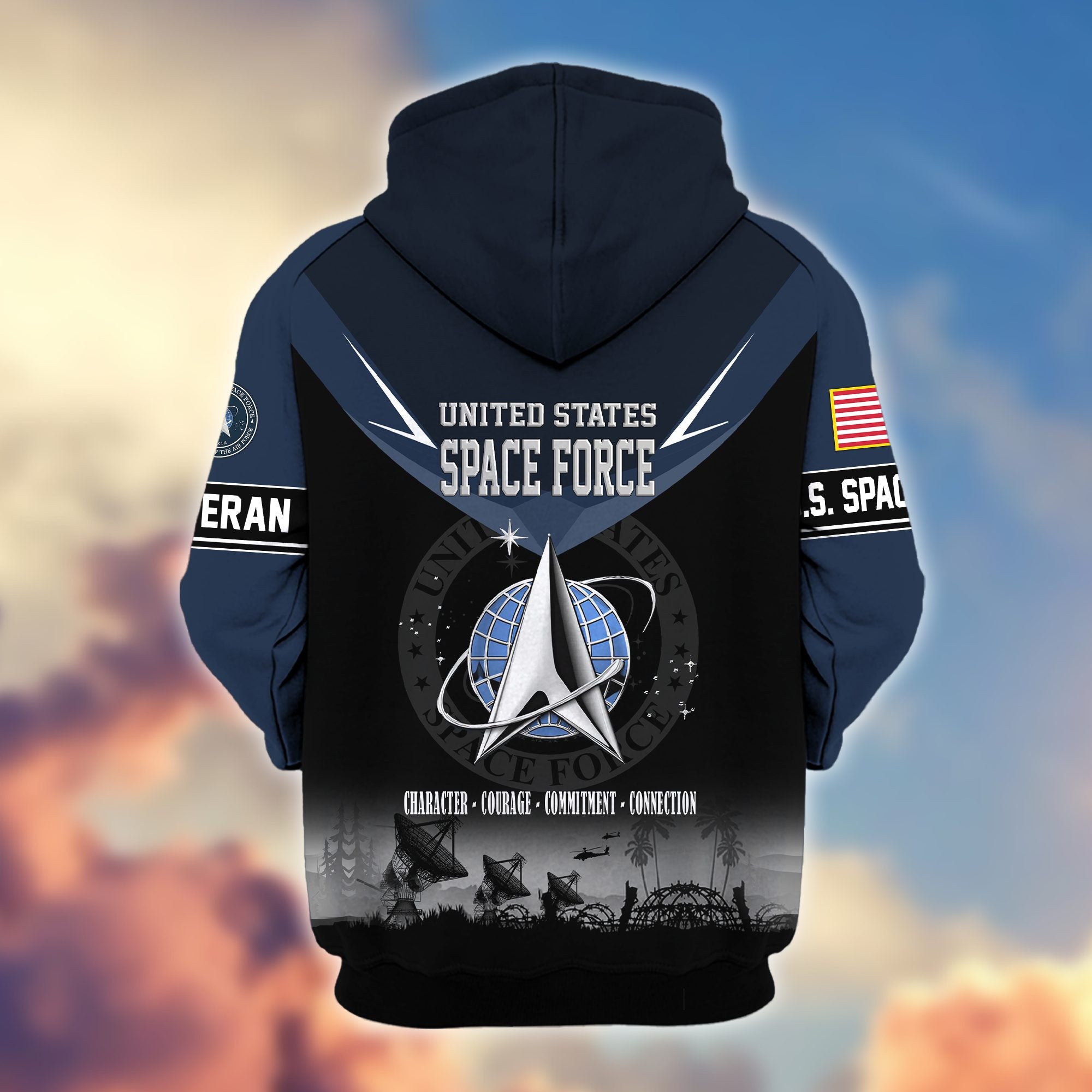 Premium US Veterans Zip Hoodie BPHN091012, Gifts For US Veterans, Gifts On Father's Day, Veterans Day.