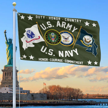 Premium US Army - Navy Grommet Flag CPVC221011
