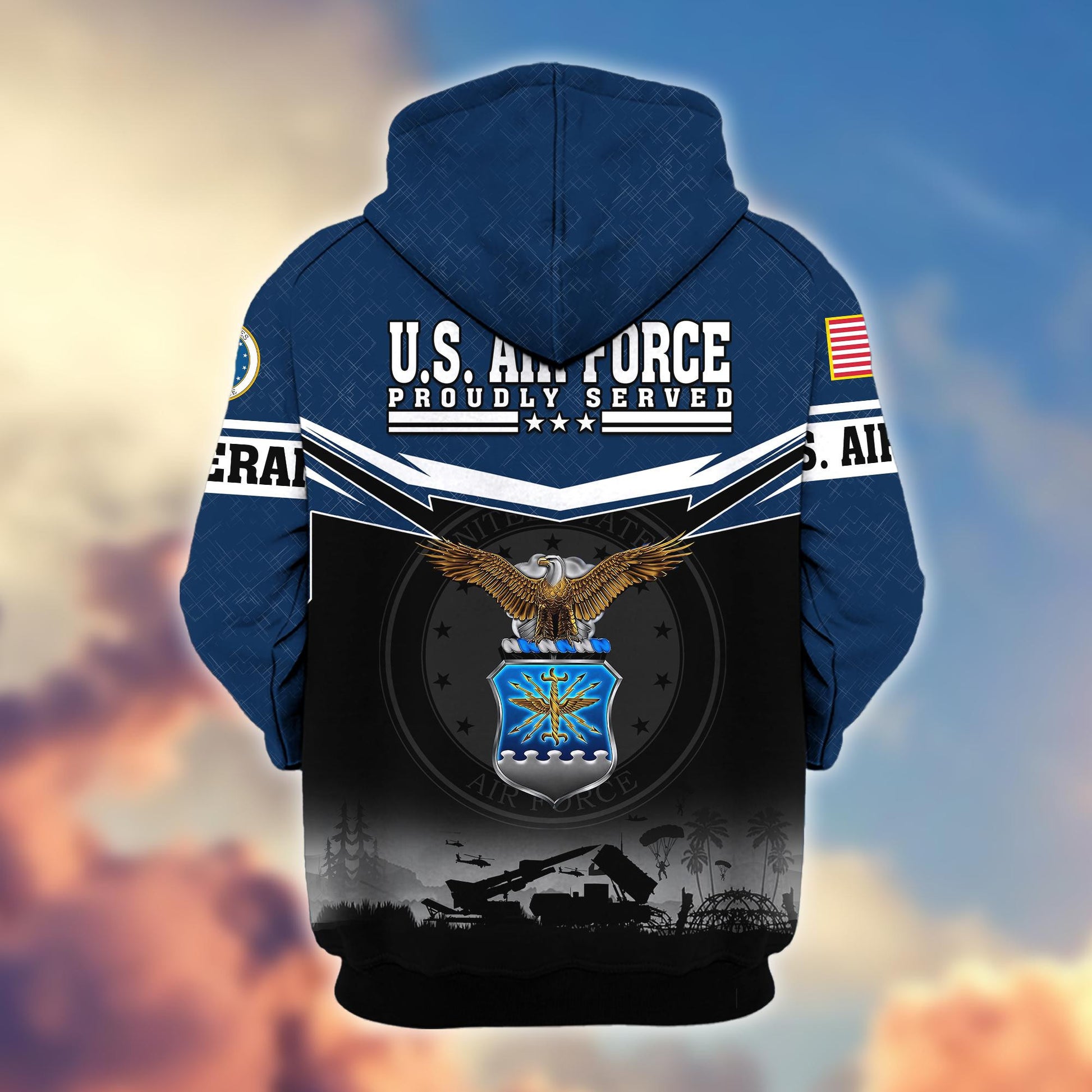 Premium US Veterans Zip Hoodie BPHN131011, Gifts For US Veterans, Gifts On Father's Day, Veterans Day.