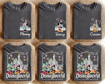 Premium DSN | Custom Disneyworld Mickey And Friends Shirt, Custom Name Disney Family 2026 Shirts, Retro Disneyworld Trip Tee, Disney Family Vacation Shirt