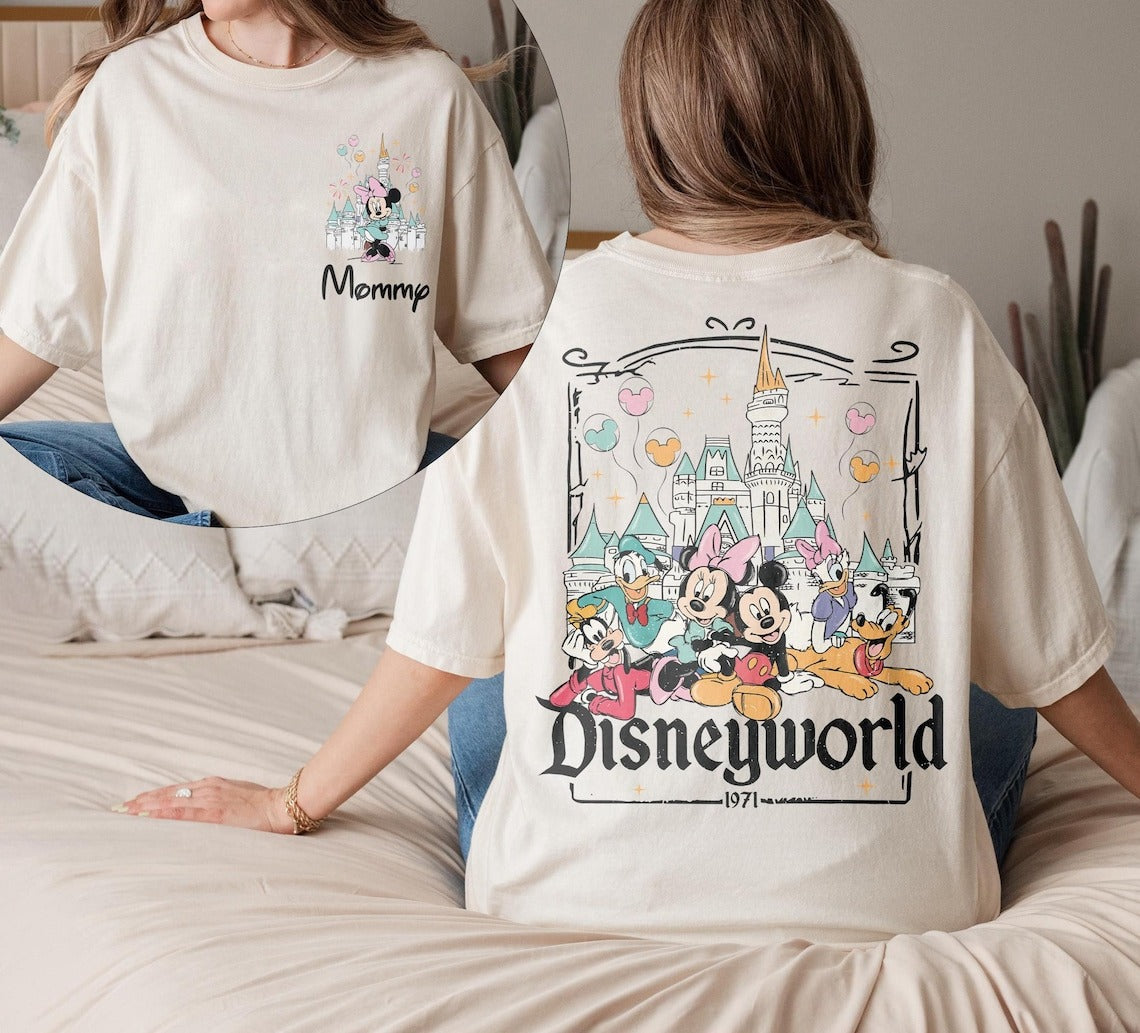 Premium DSN | Custom Disneyworld Mickey And Friends Shirt, Custom Name Disney Family 2026 Shirts, Retro Disneyworld Trip Tee, Disney Family Vacation Shirt