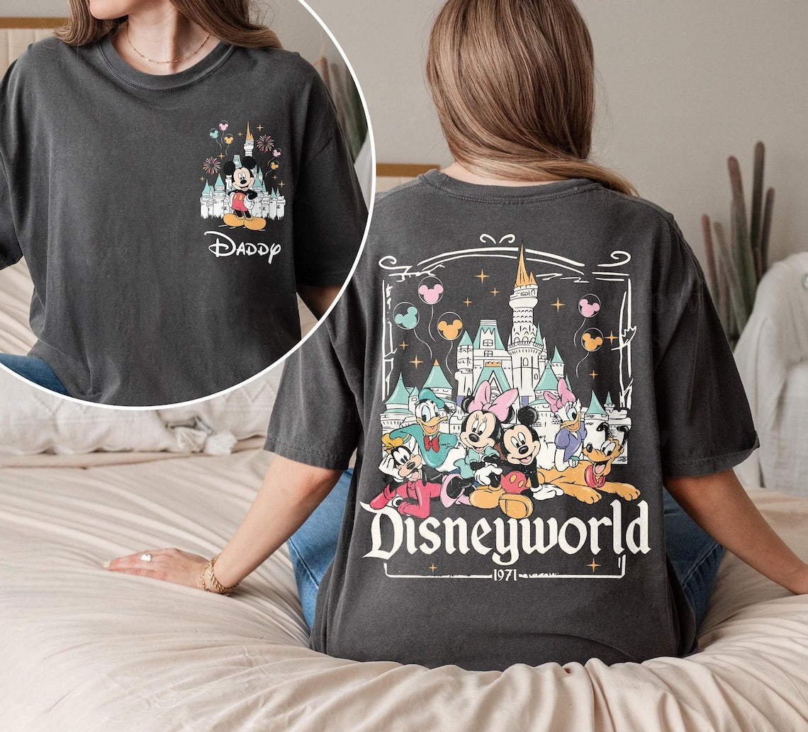 Premium DSN | Custom Disneyworld Mickey And Friends Shirt, Custom Name Disney Family 2026 Shirts, Retro Disneyworld Trip Tee, Disney Family Vacation Shirt