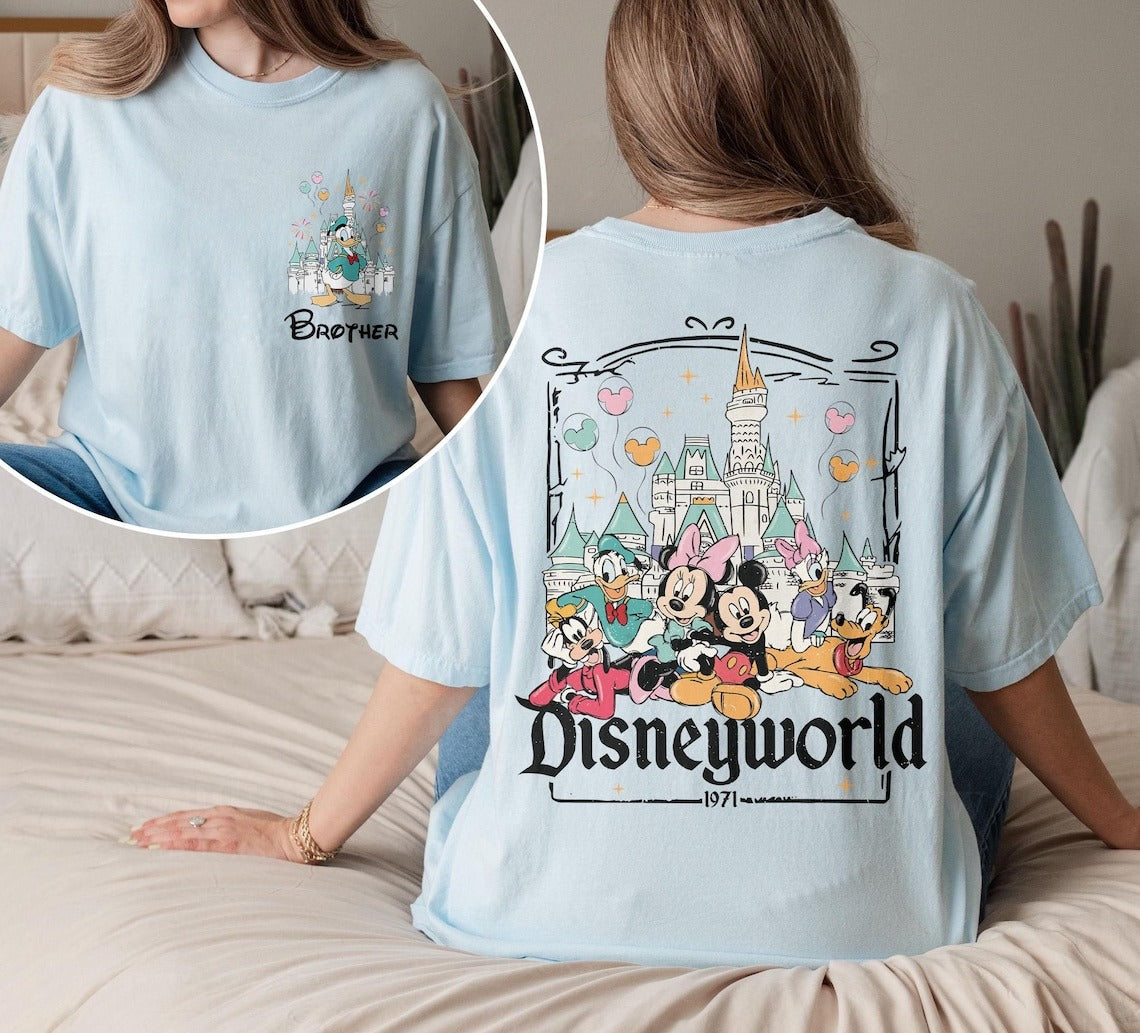 Premium DSN | Custom Disneyworld Mickey And Friends Shirt, Custom Name Disney Family 2026 Shirts, Retro Disneyworld Trip Tee, Disney Family Vacation Shirt